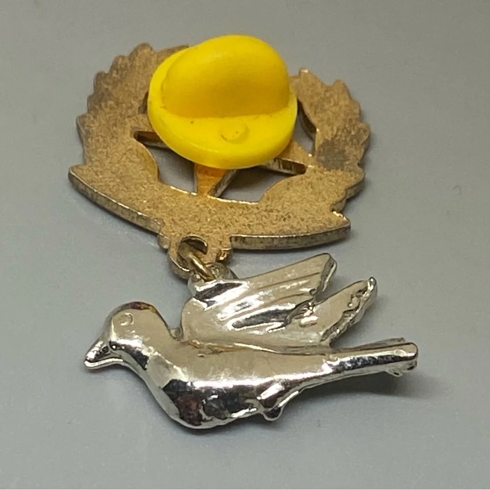 Vintage Order Eastern Star Bird Dangling Brooch #6957